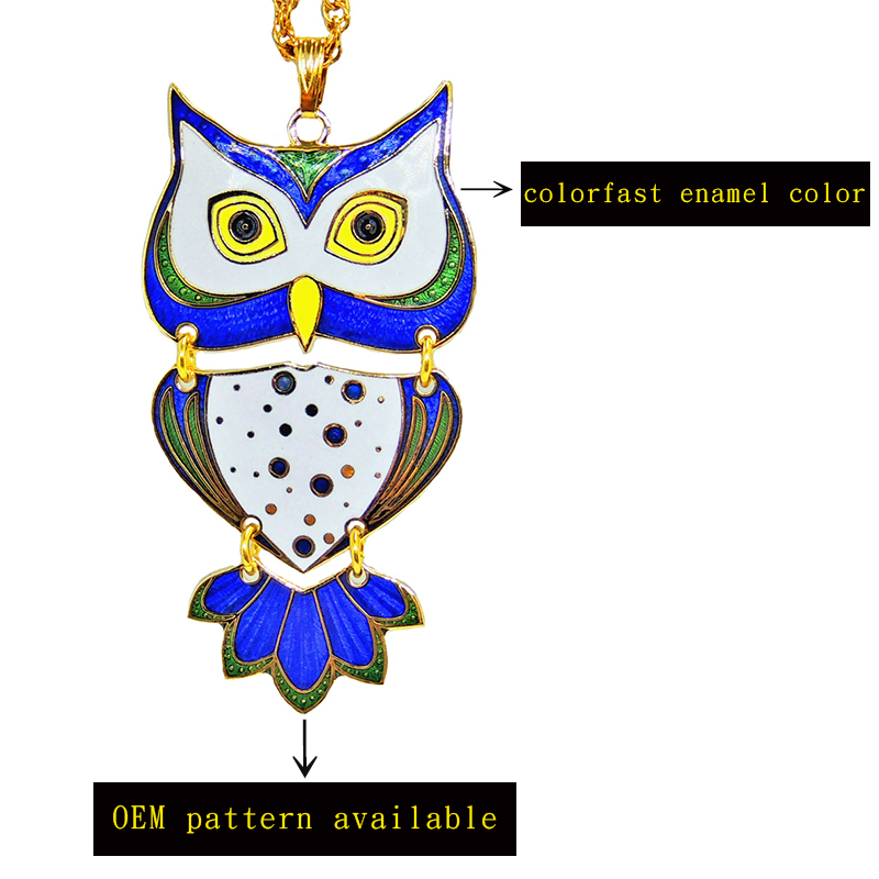 Owl Enamel Necklace